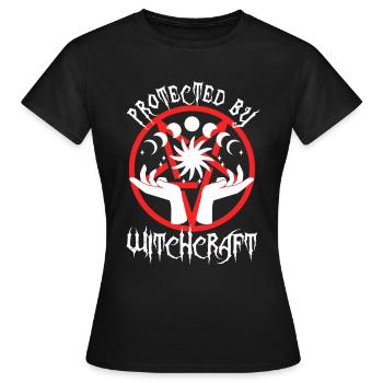 Protégé par la sorcellerie - T-shirt Femme - noir - Devant - AI Model Female 172 dark (172cm)