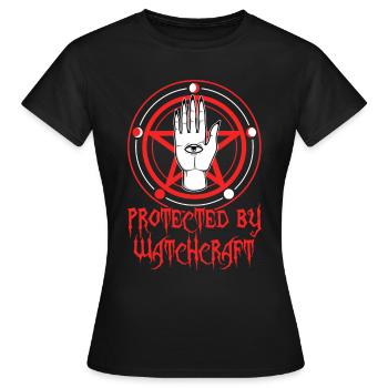 Protégé par la sorcellerie - T-shirt Femme - noir - Devant - AI Model Female 172 dark (172cm)