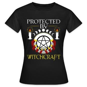 Protégé par la sorcellerie - T-shirt Femme - noir - Devant - AI Model Female 172 dark (172cm)