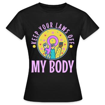 Gardez vos lois hors de mon corps - T-shirt Femme - noir - Devant - AI Model Female 172 dark (172cm)