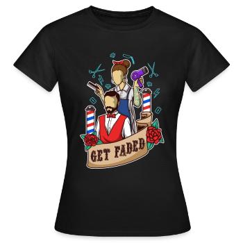Get Faded Baber - Women's T-Shirt - black - Front - AI Model Female 172 dark (172cm)