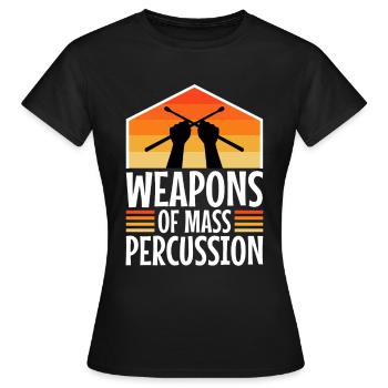Armes de percussion de masse - T-shirt Femme - noir - Devant - AI Model Female 172 dark (172cm)