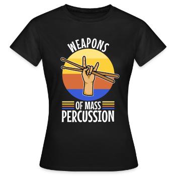 Armes de percussion de masse - T-shirt Femme - noir - Devant - AI Model Female 172 dark (172cm)