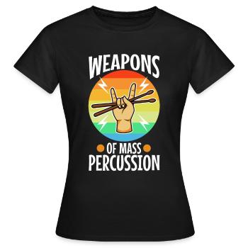 Armes de percussion de masse - T-shirt Femme - noir - Devant - AI Model Female 172 dark (172cm)
