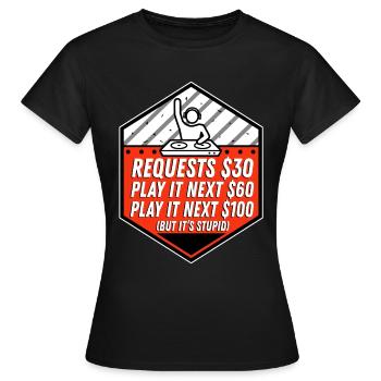 DJ Request - Women's T-Shirt - black - Front - AI Model Female 172 dark (172cm)