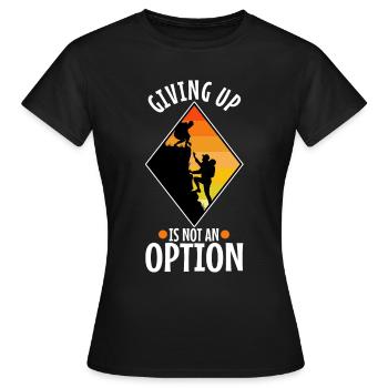 Abandonner n’est pas une option - T-shirt Femme - noir - Devant - AI Model Female 172 dark (172cm)