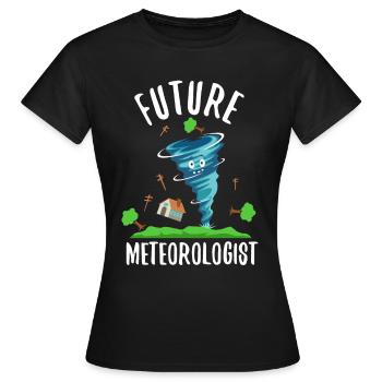 Futur météorologue - T-shirt Femme - noir - Devant - AI Model Female 172 dark (172cm)