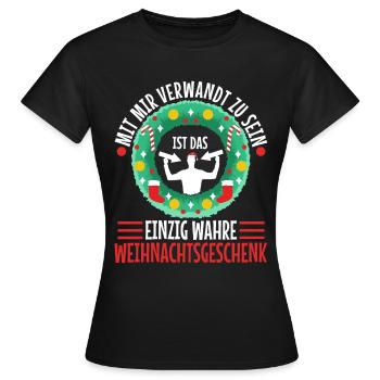 Mit mir verwandt zu sein ist das einzig wahre - Frauen T-Shirt - Schwarz - Vorne - AI Model Female 172 dark (172cm)