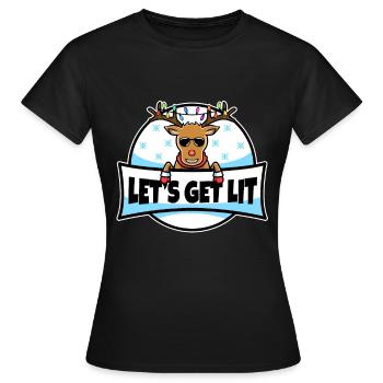 Laissez-nous illuminer Noël - T-shirt Femme - noir - Devant - AI Model Female 172 dark (172cm)