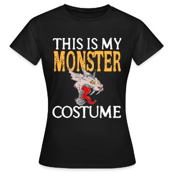 Monster - This is my Monster Costume - Frauen T-Shirt - Schwarz - Vorne - AI Model Female 172 dark (172cm)