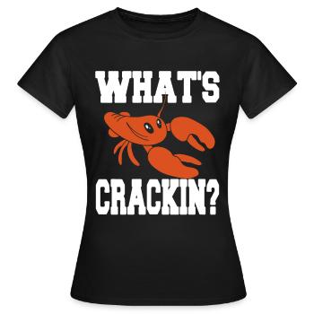 lobster - Whats crackin - Frauen T-Shirt - Schwarz - Vorne - AI Model Female 172 dark (172cm)