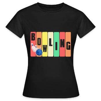Bowling - Frauen T-Shirt - Schwarz - Vorne - AI Model Female 172 dark (172cm)