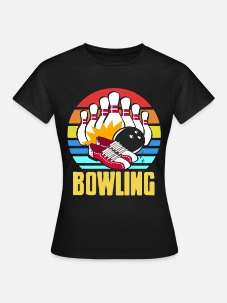 Bowling Kugel Team - Frauen T-Shirt - Schwarz