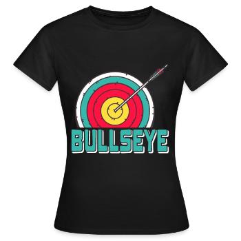 Tirer et tirer - Bullseye - T-shirt Femme - noir - Devant - AI Model Female 172 dark (172cm)