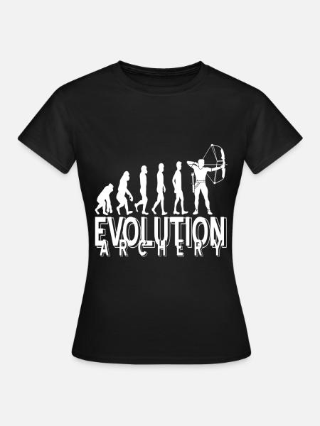 Evolution Bogenschütze - Frauen T-Shirt - Schwarz