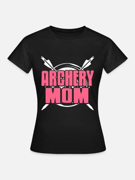 Schütze - Archery Mom - Frauen T-Shirt - Schwarz