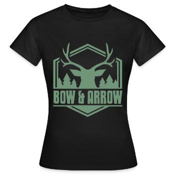 Chasse - Arc et flèches - T-shirt Femme - noir - Devant - AI Model Female 172 dark (172cm)