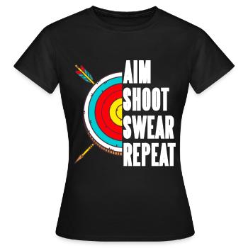 Viser Tir Jurer Répéter - T-shirt Femme - noir - Devant - AI Model Female 172 dark (172cm)