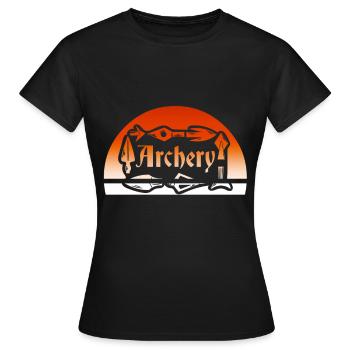 Arc et flèche Archer à l’arc - T-shirt Femme - noir - Devant - AI Model Female 172 dark (172cm)