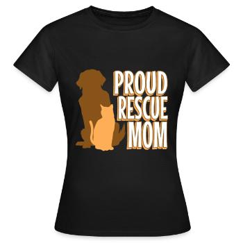 Fière maman sauveuse - T-shirt Femme - noir - Devant - AI Model Female 172 dark (172cm)