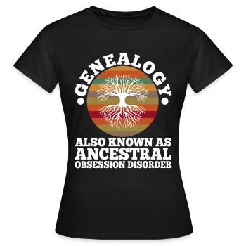 Trouble obsessionnel ancestral - T-shirt Femme - noir - Devant - AI Model Female 172 dark (172cm)