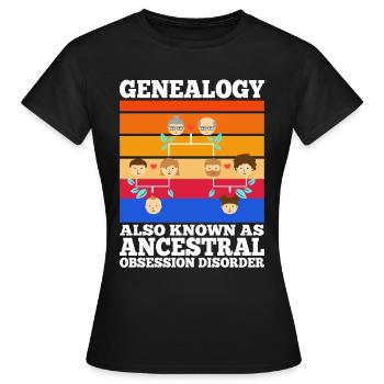 Trouble obsessionnel ancestral - T-shirt Femme - noir - Devant - AI Model Female 172 dark (172cm)