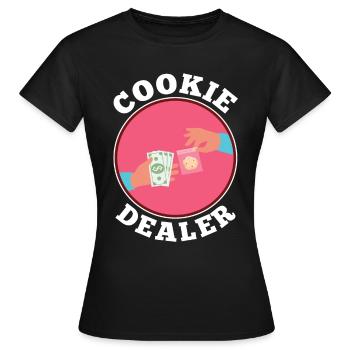 Cookie dealer - Frauen T-Shirt - Schwarz - Vorne - AI Model Female 172 dark (172cm)