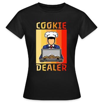Cookie dealer - Frauen T-Shirt - Schwarz - Vorne - AI Model Female 172 dark (172cm)