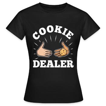 Cookie dealer - Frauen T-Shirt - Schwarz - Vorne - AI Model Female 172 dark (172cm)
