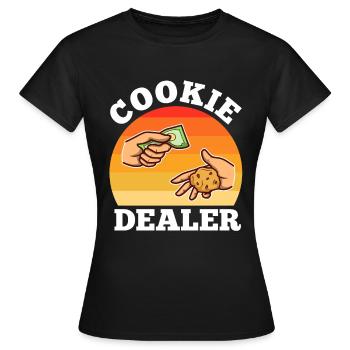 Cookie dealer - Frauen T-Shirt - Schwarz - Vorne - AI Model Female 172 dark (172cm)