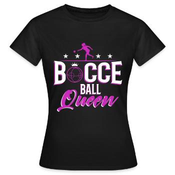 Bocce Ball Queen - Women's T-Shirt - black - Front - AI Model Female 172 dark (172cm)