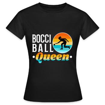Bocce Ball Queen - Women's T-Shirt - black - Front - AI Model Female 172 dark (172cm)