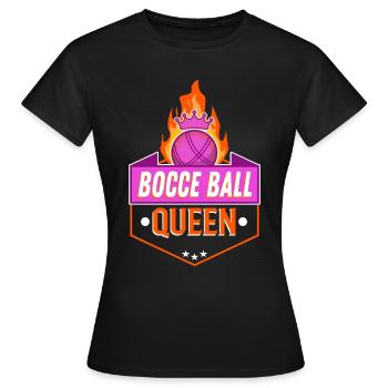 Bocce Ball Queen - Women's T-Shirt - black - Front - AI Model Female 172 dark (172cm)
