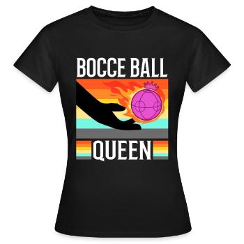 Bocce Ball Queen - Women's T-Shirt - black - Front - AI Model Female 172 dark (172cm)