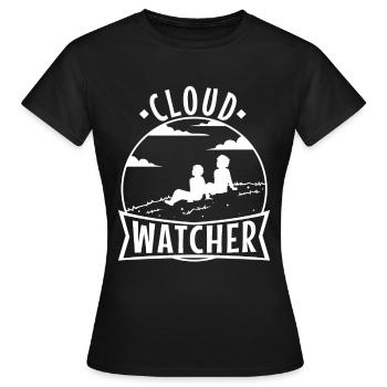 Cloud Watcher - Frauen T-Shirt - Schwarz - Vorne - AI Model Female 172 dark (172cm)