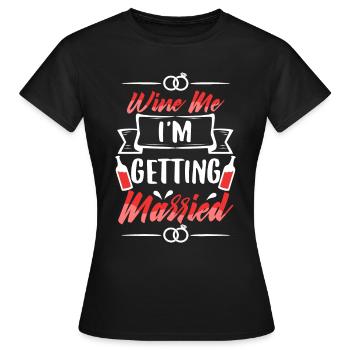 Je me marie - T-shirt Femme - noir - Devant - AI Model Female 172 dark (172cm)
