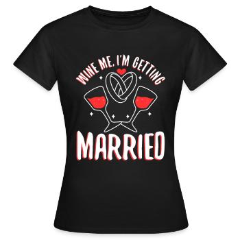 Je me marie - T-shirt Femme - noir - Devant - AI Model Female 172 dark (172cm)