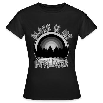 Le noir est ma couleur heureuse - T-shirt Femme - noir - Devant - AI Model Female 172 dark (172cm)