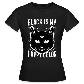 Le noir est ma couleur heureuse - T-shirt Femme - noir - Devant - AI Model Female 172 dark (172cm)