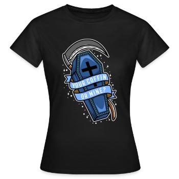 Votre cercueil ou le mien ? - T-shirt Femme - noir - Devant - AI Model Female 172 dark (172cm)