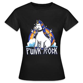 Licorne punk rock - T-shirt Femme - noir - Devant - AI Model Female 172 dark (172cm)