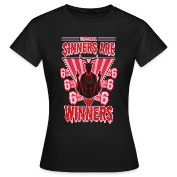 Sinners are Winners - Lifeerror - Women's T-Shirt - black - Front - AI Model Female 172 dark (172cm)
