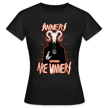 Sinners are Winners - Lifeerror - Women's T-Shirt - black - Front - AI Model Female 172 dark (172cm)