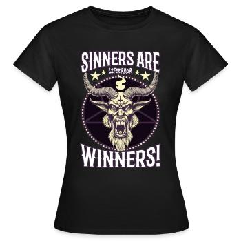 Sinners are Winners - Lifeerror - Women's T-Shirt - black - Front - AI Model Female 172 dark (172cm)