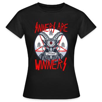 Sinners are Winners - Lifeerror - Women's T-Shirt - black - Front - AI Model Female 172 dark (172cm)