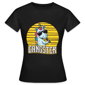 Gangsta Unicorn - Frauen T-Shirt - Schwarz - Vorne - AI Model Female 172 dark (172cm)