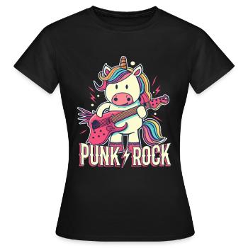 Licorne punk rock - T-shirt Femme - noir - Devant - AI Model Female 172 dark (172cm)