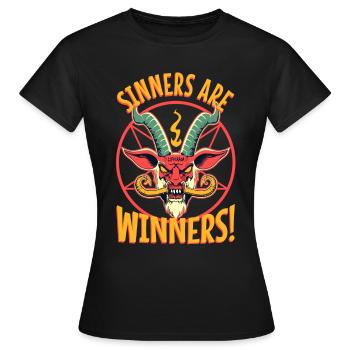 Sinners are Winners - Lifeerror - Women's T-Shirt - black - Front - AI Model Female 172 dark (172cm)