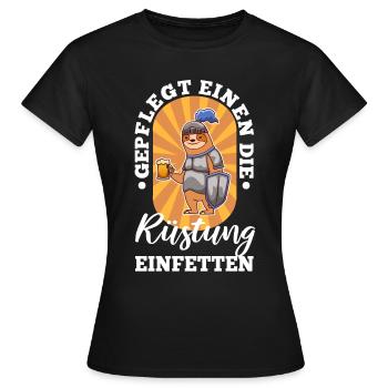 Well-groomed to the armor - Women's T-Shirt - black - Front - AI Model Female 172 dark (172cm)