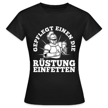 Well-groomed to the armor - Women's T-Shirt - black - Front - AI Model Female 172 dark (172cm)